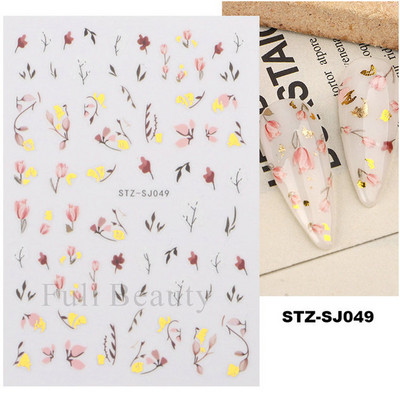 Melnā zelta leoparda nagu uzlīmes piena govs čūska nagu dizains slīdņi Dzīvnieku ādas izdrukas folijas Zebra raksts manikīrs dekors