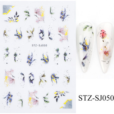 Melnā zelta leoparda nagu uzlīmes piena govs čūska nagu dizains slīdņi Dzīvnieku ādas izdrukas folijas Zebra raksts manikīrs dekors