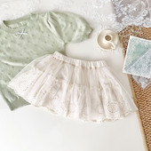 deer jonmi 2024 New Summer Toddlers Κοριτσίστικα Κέντημα Φούστες Κορεατικού στυλ Χαριτωμένα βολάν Voile Baby Kids φούστα