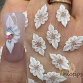 3D ručno rađeno akrilno cvijeće privjesci za nokte Ljetno cvijeće Dizajnerski dodaci za nail art Manikura DIY rukotvorine