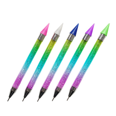 Olovka za točkice za nokte Dvostruki završetak Rhinestone Diamond Pearl Wax Olovka Gradient Picking Dotting Nakit za nokte Voštano oslikavanje Alat za manikuru