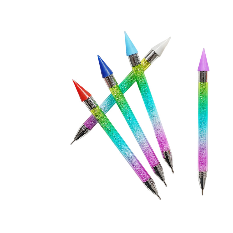 Olovka za točkice za nokte Dvostruki završetak Rhinestone Diamond Pearl Wax Olovka Gradient Picking Dotting Nakit za nokte Voštano oslikavanje Alat za manikuru