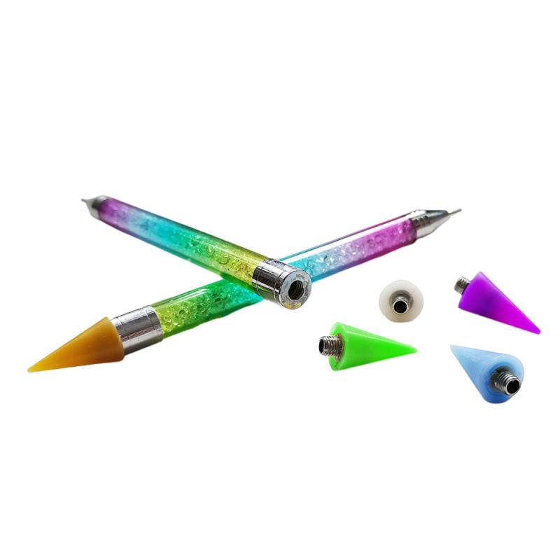 Olovka za točkice za nokte Dvostruki završetak Rhinestone Diamond Pearl Wax Olovka Gradient Picking Dotting Nakit za nokte Voštano oslikavanje Alat za manikuru