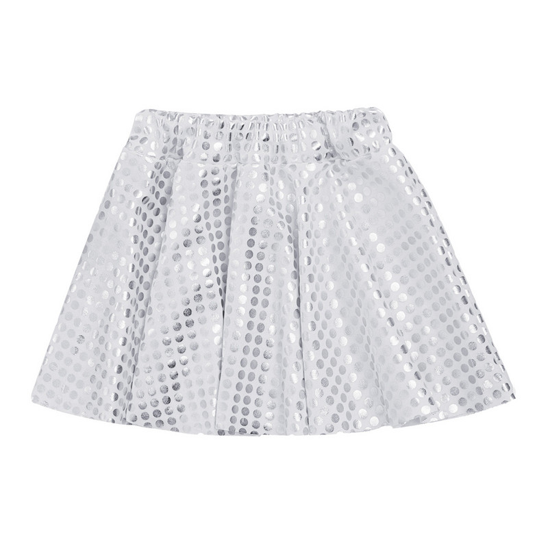 Bērni, meitenes, spīdīgi metāliski deju mini svārki, mūsdienīgi džeza hiphopa ielu deju kostīmi, elastīgi vidukļa svārki, slidošanas priekšnesums