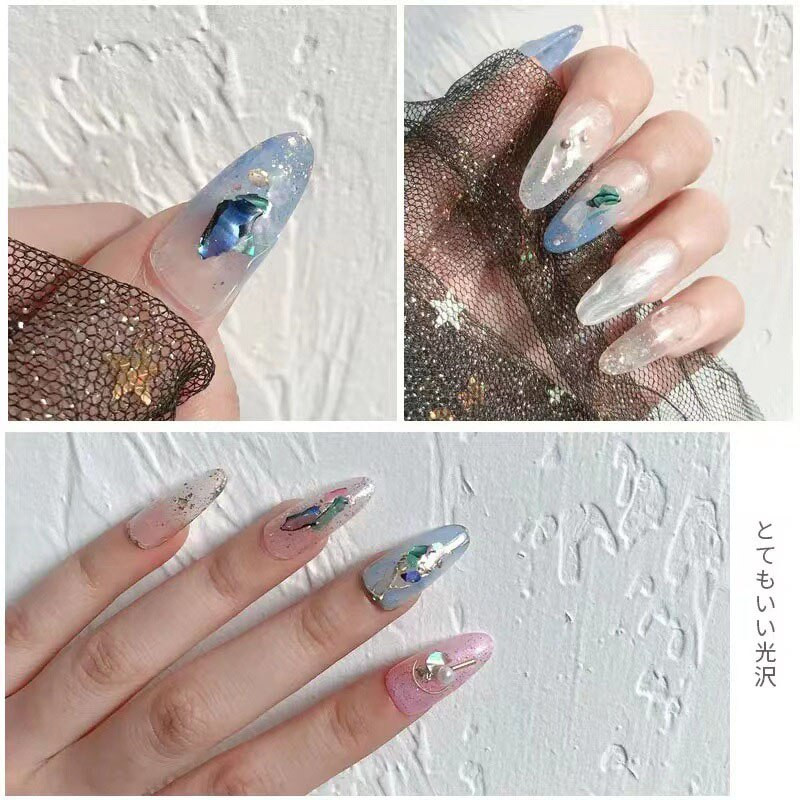 Mix 3 boje Nail Art Shell Opal Japanska prirodna morska školjka Kamen vještački dijamant za Nail Art šarm dekoracija DIY pribor
