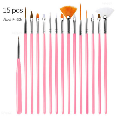 1PC Dual Heads Koka Punktu pildspalva Rhinestones Gem Crystal Picker Nail Art UV Gel Glezniecība Reljefs Dotter Manikīrs DIY Dot Tool
