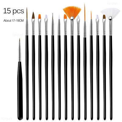 1PC Dual Heads Koka Punktu pildspalva Rhinestones Gem Crystal Picker Nail Art UV Gel Glezniecība Reljefs Dotter Manikīrs DIY Dot Tool