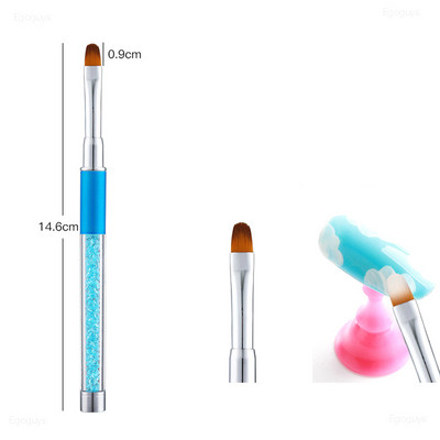 1PC Dual Heads Koka Punktu pildspalva Rhinestones Gem Crystal Picker Nail Art UV Gel Glezniecība Reljefs Dotter Manikīrs DIY Dot Tool