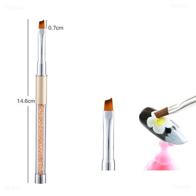 1PC Dual Heads Koka Punktu pildspalva Rhinestones Gem Crystal Picker Nail Art UV Gel Glezniecība Reljefs Dotter Manikīrs DIY Dot Tool