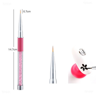 1PC Dual Heads Koka Punktu pildspalva Rhinestones Gem Crystal Picker Nail Art UV Gel Glezniecība Reljefs Dotter Manikīrs DIY Dot Tool