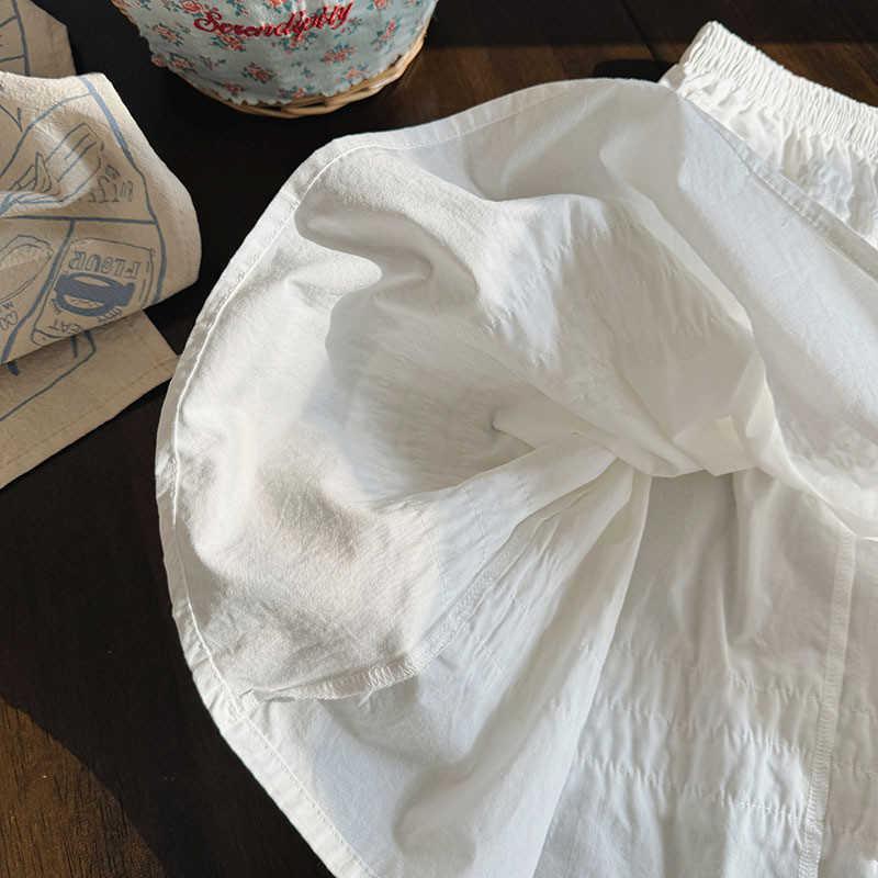 Korejiešu meitenes retro kokvilnas svārki 2024. gada pavasara/vasaras modes pussvārki, bērnu gadījuma princeses svārki, elastīga jostasvieta.