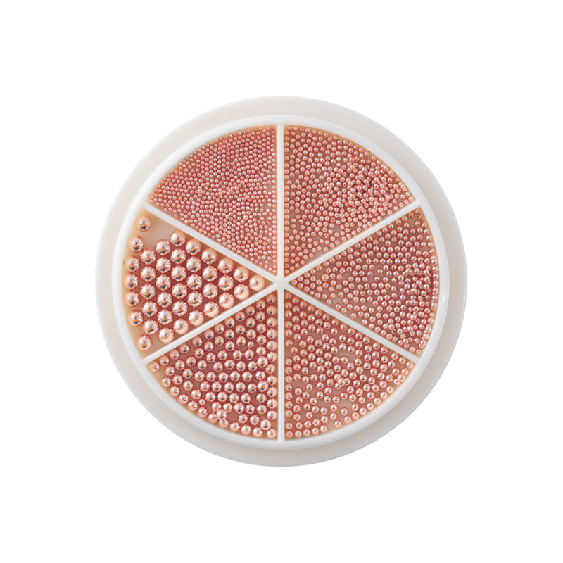 Mini mazas nerūsējošā tērauda kaviāra krelles nagu mākslas rotājumi Sudraba rožu zelta mikrobumbiņu šarmu gēla lakas padomi