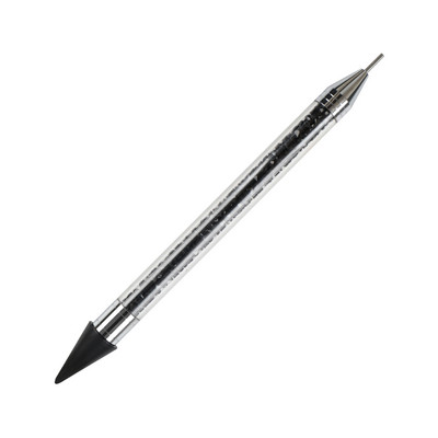 Divu galviņu akrila nagu urbjmašīnas krītiņi, pašlīmējošie saspraudes pildspalva Metāla punktveida pildspalvas instrumenti cauruļu ņemšanai nagu strēles