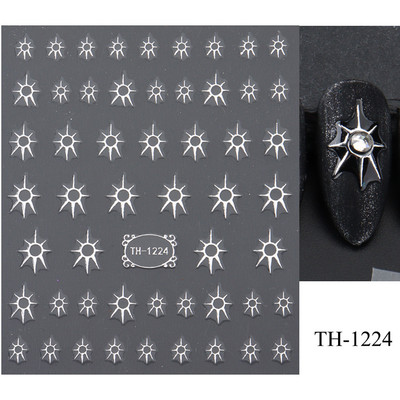 Metāla līnijas nagu uzlīmes 3D sudraba zelta ērkšķi vīnogulāju līknes svītru līnijas lentes virpuļslīdņi manikīra līmējošas gēla nagu mākslas uzlīmes