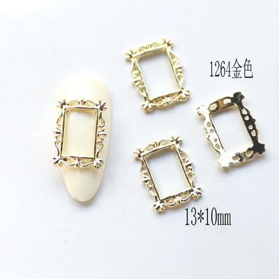 20 gab. Vintage nagu mākslas rāmji četru krāsu daudzveidīgas formas retro sakausējuma nagu dizaini Piekariņi, lieli dārgakmeņi nagu piederumiem 2022