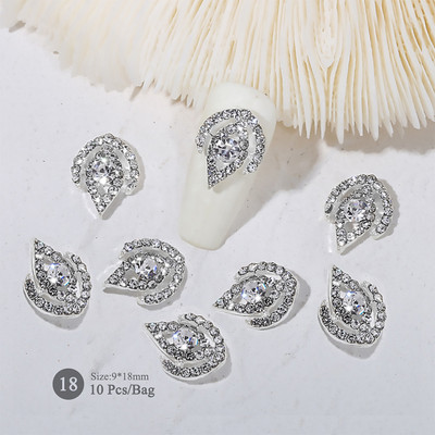 10 gab./maisiņa materiāls Zelta Sudraba Zvaigzne tauriņa formas Nagu Rhinestone Jaukti 3D Nagu rotājumi DIY nagu mākslas piekariņi Aksesuāri