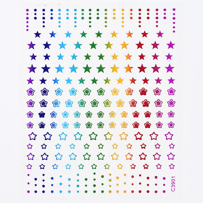 1PC Y2K Satr naljepnica za nokte Pentagram/Križ Zvijezde Dizajn noktiju Samoljepljiva za žene Djevojke Luksuzni ukrasi za manikuru 8*10cm#