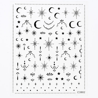 1PC Y2K Satr naljepnica za nokte Pentagram/Križ Zvijezde Dizajn noktiju Samoljepljiva za žene Djevojke Luksuzni ukrasi za manikuru 8*10cm#