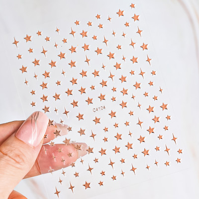 1PC Y2K Satr naljepnica za nokte Pentagram/Križ Zvijezde Dizajn noktiju Samoljepljiva za žene Djevojke Luksuzni ukrasi za manikuru 8*10cm#