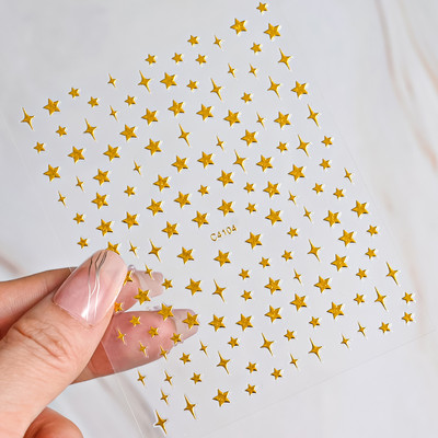 1PC Y2K Satr naljepnica za nokte Pentagram/Križ Zvijezde Dizajn noktiju Samoljepljiva za žene Djevojke Luksuzni ukrasi za manikuru 8*10cm#