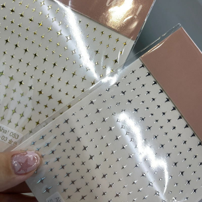 1PC Y2K Satr naljepnica za nokte Pentagram/Križ Zvijezde Dizajn noktiju Samoljepljiva za žene Djevojke Luksuzni ukrasi za manikuru 8*10cm#