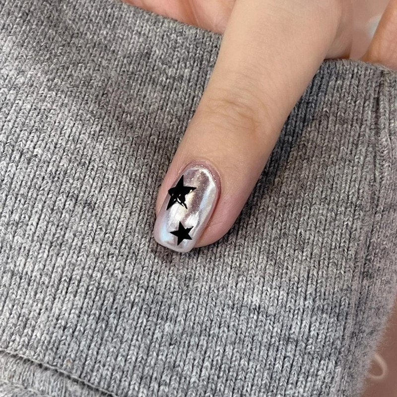 1PC Y2K Satr naljepnica za nokte Pentagram/Križ Zvijezde Dizajn noktiju Samoljepljiva za žene Djevojke Luksuzni ukrasi za manikuru 8*10cm#
