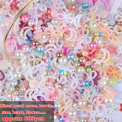 600gb. Zieds/Sirds/Tauriņš/Lācis/Rinestone jaukti nagu rotājumi nejauši iepakoti cute Bowknow mīlestības karikatūras piekariņi lielapjoma cena