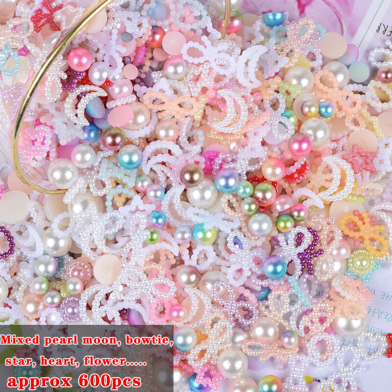 600gb. Zieds/Sirds/Tauriņš/Lācis/Rinestone jaukti nagu rotājumi nejauši iepakoti cute Bowknow mīlestības karikatūras piekariņi lielapjoma cena