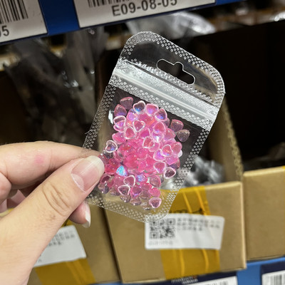 100 komada nakita s prozirnim kristalima i dijamantima, 3D ljubavno srce, šarm za nokte za ukrašavanje noktiju prozirnom smolom, dijelovi noktiju za Valentinovo