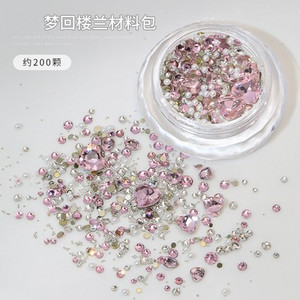 100 gab. Mixed Crystal AB Nail Art Rhinestones Flatback rhinestones Stikls Nagu akmeņi Dārgakmeņi 3D nagiem DIY Manikīra rotājumi