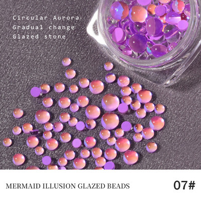 100 gab. Mixed Crystal AB Nail Art Rhinestones Flatback rhinestones Stikls Nagu akmeņi Dārgakmeņi 3D nagiem DIY Manikīra rotājumi