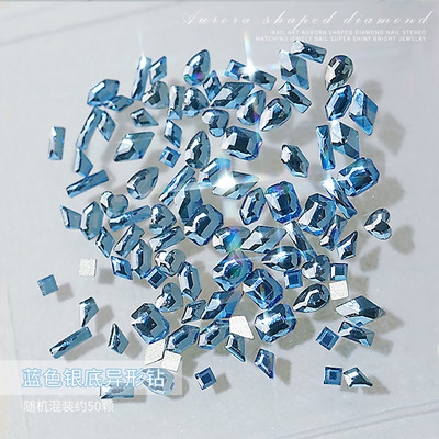 100 gab. Mixed Crystal AB Nail Art Rhinestones Flatback rhinestones Stikls Nagu akmeņi Dārgakmeņi 3D nagiem DIY Manikīra rotājumi