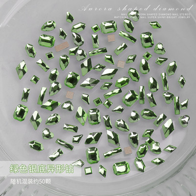 100 gab. Mixed Crystal AB Nail Art Rhinestones Flatback rhinestones Stikls Nagu akmeņi Dārgakmeņi 3D nagiem DIY Manikīra rotājumi