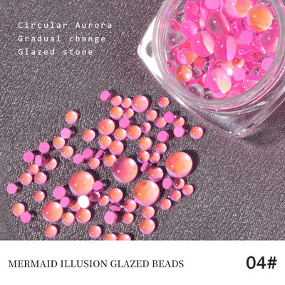 100 gab. Mixed Crystal AB Nail Art Rhinestones Flatback rhinestones Stikls Nagu akmeņi Dārgakmeņi 3D nagiem DIY Manikīra rotājumi