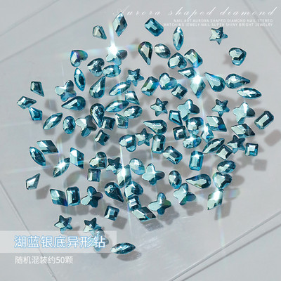 100 gab. Mixed Crystal AB Nail Art Rhinestones Flatback rhinestones Stikls Nagu akmeņi Dārgakmeņi 3D nagiem DIY Manikīra rotājumi