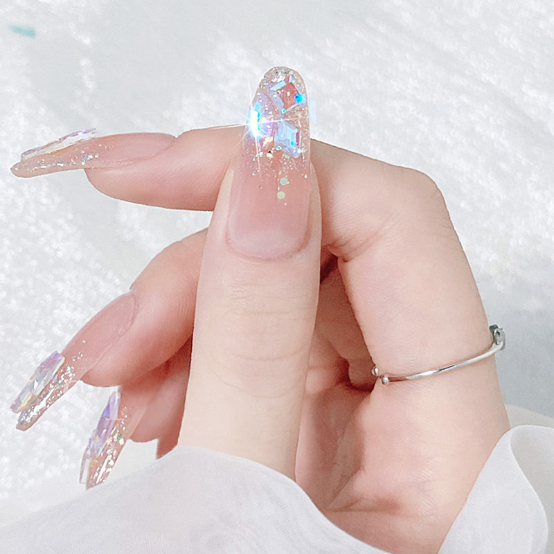 100 gab. Mixed Crystal AB Nail Art Rhinestones Flatback rhinestones Stikls Nagu akmeņi Dārgakmeņi 3D nagiem DIY Manikīra rotājumi