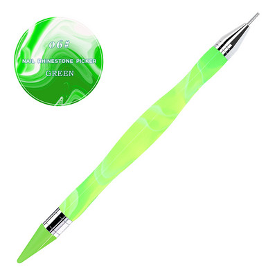 Oțel inoxidabil Fier dublu cap marmură ceară burghiu stilou Îndepărtați excesul de foraj Culegere strasuri metal acrilic punctat instrumente de artă