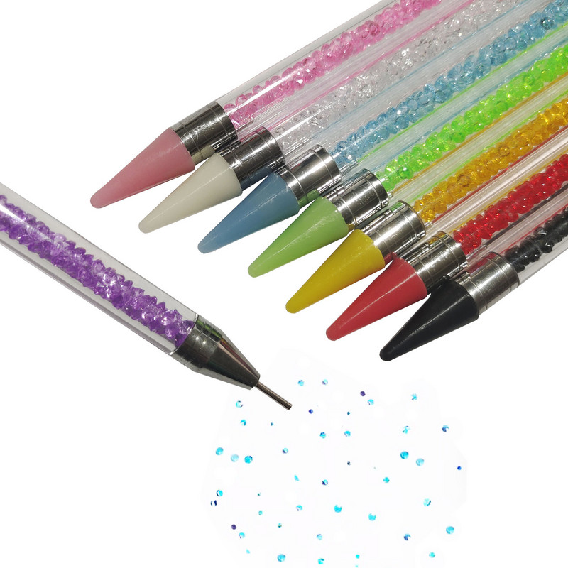 Diamond Embroidery Double Head Point urbjpildspalva Dot Painting Point Pen nagu Art Rhinestone Picker vaska zīmuļa kristāla roktura rīks