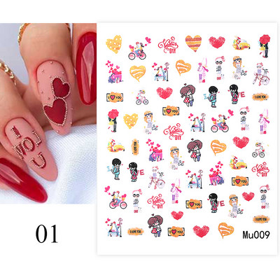 Autocolant 3D pentru unghii cu fluture din metal argintiu Fluturi alb negru Adeziv Slider Wraps Manichiura Gel Polish Decalcomanie