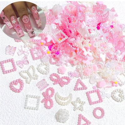 20 de bucăți colorate Kawaii Acadele Design Nail Art Charms 3D rășină acrilică Ornament de desene animate Decoratiuni pentru unghii Bomboane Accesorii DIY