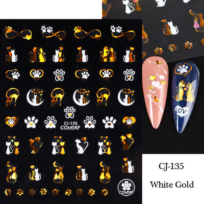 Must valge südame kiri küünte kleebis Armastus Abstraktne Lilled Nail Art Dekoratsioon Täht Seksikas Naine Kleebised Maniküüri Aksessuaarid