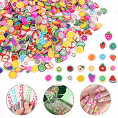 1000 kom/Pakiranje Glinena smola za punilo 3D Mix Sićušni plodovi Životinje Kriške listova Cvjetovi Polimerska glina za DIY ukrase za nokte od epoksidne smole