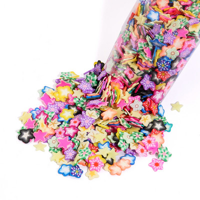 1000 kom/Pakiranje Glinena smola za punilo 3D Mix Sićušni plodovi Životinje Kriške listova Cvjetovi Polimerska glina za DIY ukrase za nokte od epoksidne smole