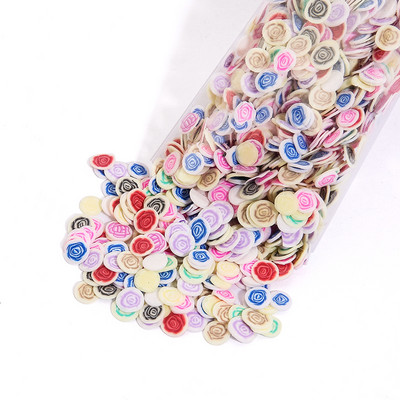 1000 kom/Pakiranje Glinena smola za punilo 3D Mix Sićušni plodovi Životinje Kriške listova Cvjetovi Polimerska glina za DIY ukrase za nokte od epoksidne smole