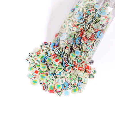 1000 kom/Pakiranje Glinena smola za punilo 3D Mix Sićušni plodovi Životinje Kriške listova Cvjetovi Polimerska glina za DIY ukrase za nokte od epoksidne smole