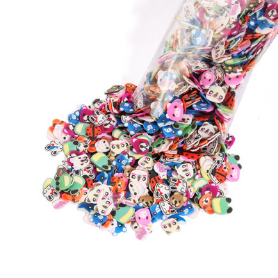 1000 kom/Pakiranje Glinena smola za punilo 3D Mix Sićušni plodovi Životinje Kriške listova Cvjetovi Polimerska glina za DIY ukrase za nokte od epoksidne smole