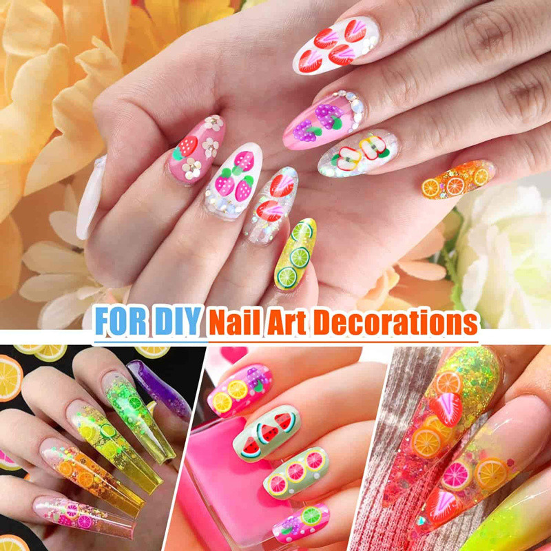 1000 kom/Pakiranje Glinena smola za punilo 3D Mix Sićušni plodovi Životinje Kriške listova Cvjetovi Polimerska glina za DIY ukrase za nokte od epoksidne smole