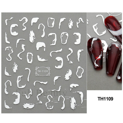 Metalno ogledalo leptir naljepnica za nokte holografski leptiri zvjezdice ljepljivi klizači omoti proljetni gel lak naljepnice FBJO-2251