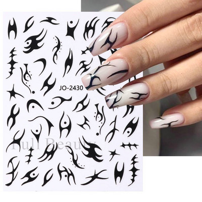 Metalno ogledalo leptir naljepnica za nokte holografski leptiri zvjezdice ljepljivi klizači omoti proljetni gel lak naljepnice FBJO-2251