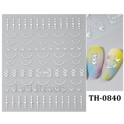 Metalno ogledalo leptir naljepnica za nokte holografski leptiri zvjezdice ljepljivi klizači omoti proljetni gel lak naljepnice FBJO-2251